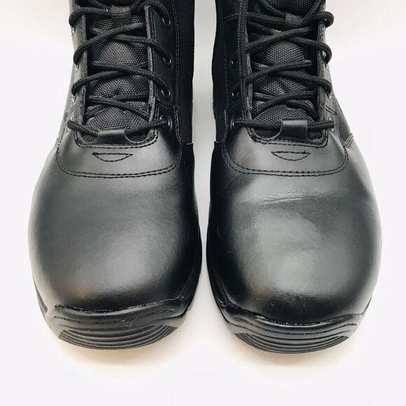 Interceptor MNIN0440111 Black Leather Men's 12 Side Zip Lace Up Tactical Boots - Picture 5 of 13